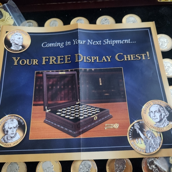 PCS Stamps and Coin Platinum and Gold Highlighted US President Dollars 38 Coins - Picture 3 of 10